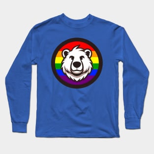 LGBTQ Pride Bear Anthro Furry Rainbow Logo Long Sleeve T-Shirt